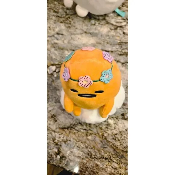 Sanrio 10 Year Anniversary Gudatama Plush The Lazy Egg 10" Easter - Picture 6 of 7